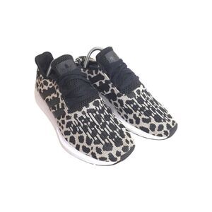 Adidas Swift Run 1.0 Leopard Print Sneakers Womens Size 7.5 Black White BD7962